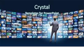  Presentation with photo collage for company behind the scen - Slides enhanced with digitized collection - collage of photos with businessman background and a ocean colored foreground