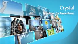  Presentation with photo album - Colorful slide set enhanced with digitized collection - digital photo album new technology backdrop and a teal colored foreground