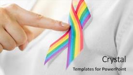  Presentation with gay pride - Slides enhanced with human dignity - homosexual and lgbt concept background and a  colored foreground