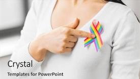  Presentation with gay pride - Slides having human dignity - homosexual and lgbt concept background and a  colored foreground