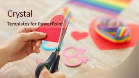  Presentation with paper cutting - Colorful PPT layouts enhanced with human dignity - homosexual and lgbt concept backdrop and a  colored foreground