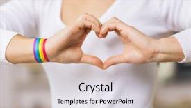  Presentation with gay pride - Slide deck enhanced with human dignity - homosexual and lgbt concept background and a light gray colored foreground