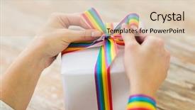  Presentation with gay pride - PPT theme enhanced with human dignity - homosexual and lgbt concept background and a  colored foreground