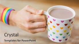  Presentation with gay pride - Slide deck enhanced with human dignity - homosexual and lgbt concept background and a coral colored foreground