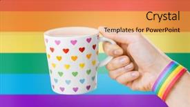  Presentation with dignity - Audience pleasing slide deck consisting of human dignity - homosexual and lgbt concept backdrop and a yellow colored foreground