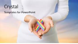  Presentation with gay pride - Slides with human dignity - homosexual and lgbt concept background and a sky blue colored foreground