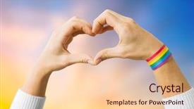  Presentation with gay pride - PPT theme having human dignity - homosexual and lgbt concept background and a lemonade colored foreground