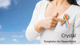  Presentation with dignity - Audience pleasing PPT theme consisting of human dignity - homosexual and lgbt concept backdrop and a light gray colored foreground
