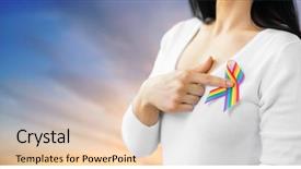  Presentation with dignity - Cool new slides with human dignity - homosexual and lgbt concept backdrop and a lemonade colored foreground