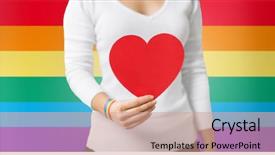  Presentation with rainbow lgbt - Beautiful theme featuring human dignity - homosexual and lgbt concept backdrop and a coral colored foreground