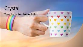  Presentation with gay pride - Beautiful presentation design featuring human dignity - homosexual and lgbt concept backdrop and a teal colored foreground