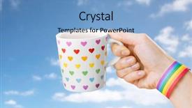  Presentation with gay pride - PPT theme with human dignity - homosexual and lgbt concept background and a light blue colored foreground