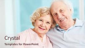  Presentation with active seniors senior couple - Cool new presentation theme with dignity - portrait of a candid senior backdrop and a lemonade colored foreground