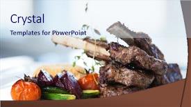  Presentation with couscous - Colorful PPT layouts enhanced with dijon mustard and red wine backdrop and a sky blue colored foreground