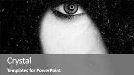  Presentation with snow - Audience pleasing PPT theme consisting of dilatation - woman's face partially covered backdrop and a gray colored foreground