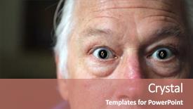  Presentation with eye ball dilated gif - Beautiful PPT theme featuring dilated human eye man sees backdrop and a coral colored foreground