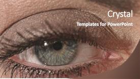  Presentation with iris - Cool new slides with contraction muscle - eye iris macro close up backdrop and a violet colored foreground