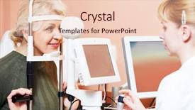  Presentation with ophthalmologist - Amazing slide set having dilatation - female ophthalmologist or optometrist backdrop and a lemonade colored foreground