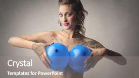  Presentation with blue balloons - Theme with transgression - funny jokes with blue balloons background and a gray colored foreground