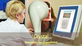  Presentation with optometry - Cool new presentation design with dilatation - optometry concept female optometrist optician backdrop and a tawny brown colored foreground