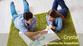  Presentation with family planning - PPT theme enhanced with young family planning home diy background and a tawny brown colored foreground