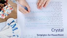  Presentation with collaborative learning - Presentation theme enhanced with diligence details - little girl learning to draw background and a sky blue colored foreground