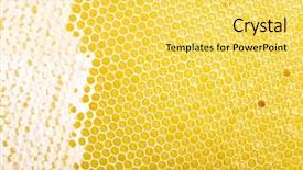  Presentation with wax - Theme consisting of diligence details - yellow honeycomb wax cell detail background and a yellow colored foreground