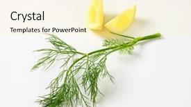  Presentation with lemons - Slides having dill with lemons background and a blonde colored foreground