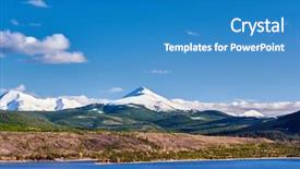  Presentation with mountain snow - Slide deck with dillon reservoir and swan mountain background and a  colored foreground