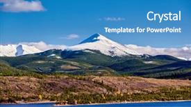  Presentation with mountain snow - Slides featuring dillon reservoir and swan mountain background and a  colored foreground