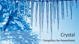  Presentation with duo - Theme enhanced with cool ice - close up view background and a light blue colored foreground