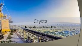  Presentation with icebreaker - Slide set consisting of dim winter morning in lapland excursion to the arctic sea icebreaker the icebreaker moves forward leaving behind the ice crumb the concept of active and extreme tourism background and a light blue colored foreground