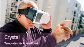  Presentation with uae old man - Cool new theme with dimension - closeup of an old caucasian backdrop and a tawny brown colored foreground