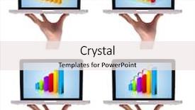  Presentation with pie chart - Colorful PPT theme enhanced with dimensional colorful chart collection backdrop and a sky blue colored foreground