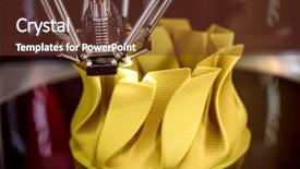  Presentation with create - Slide deck featuring dimensional object in which layer background and a tawny brown colored foreground