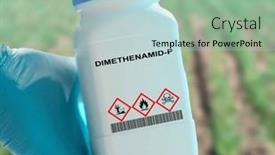  Presentation with weeds - Slides having dimethenamid-p-a-herbicide-used background and a light blue colored foreground