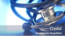  Presentation with periodic table chemistry radon - Theme consisting of diminishing - stethoscope on metal table background and a  colored foreground