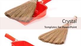  Presentation with plastic waste dumping site - Amazing slide deck having diminutive - set of plastic red dustpan backdrop and a lemonade colored foreground