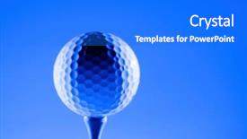  Presentation with sports golf - Slide deck having dimples - golf ball for sports background and a cobalt blue colored foreground