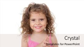  Presentation with counting - Slides enhanced with dimples - happy little girl kid background and a  colored foreground