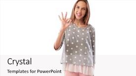  Presentation with nonverbal communication - Theme having dimples - mid shot of skinny happy background and a light gray colored foreground