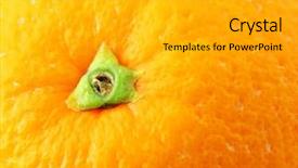  Presentation with orange peel isolated - Cool new presentation design with dimples - orange peel close up backdrop and a light gray colored foreground