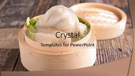  Presentation with food dimsum - Cool new slide set with dimsum backdrop and a coral colored foreground