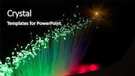 Presentation with optical fibres - Colorful presentation design enhanced with dinamics - bunch of optical fibres dinamic backdrop and a black colored foreground