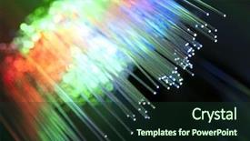  Presentation with optical fibres - PPT layouts having dinamics - bunch of optical fibres dinamic background and a tawny brown colored foreground