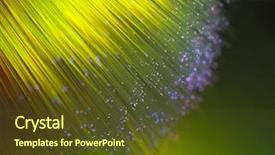  Presentation with optical fibres - PPT layouts featuring dinamics - optical fibres dinamic flying background and a tawny brown colored foreground