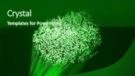  Presentation with optical fibres - Presentation theme with dinamics - optical fibres dinamic flying background and a forest green colored foreground