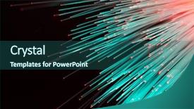  Presentation with optical fibres - Theme consisting of dinamics - optical fibres dinamic flying background and a ocean colored foreground