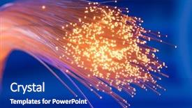  Presentation with optical fibres - PPT theme having dinamics - optical fibres dinamic flying background and a navy blue colored foreground