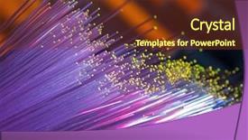  Presentation with optical fibres - Presentation theme having dinamics - optical fibres dinamic flying background and a tawny brown colored foreground